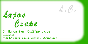 lajos csepe business card